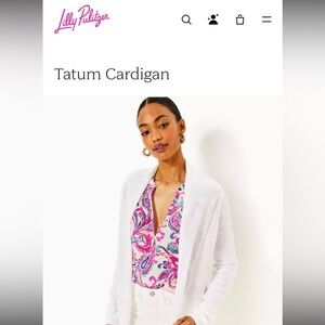 Lilly Pulitzer White Tatum Cardigan
